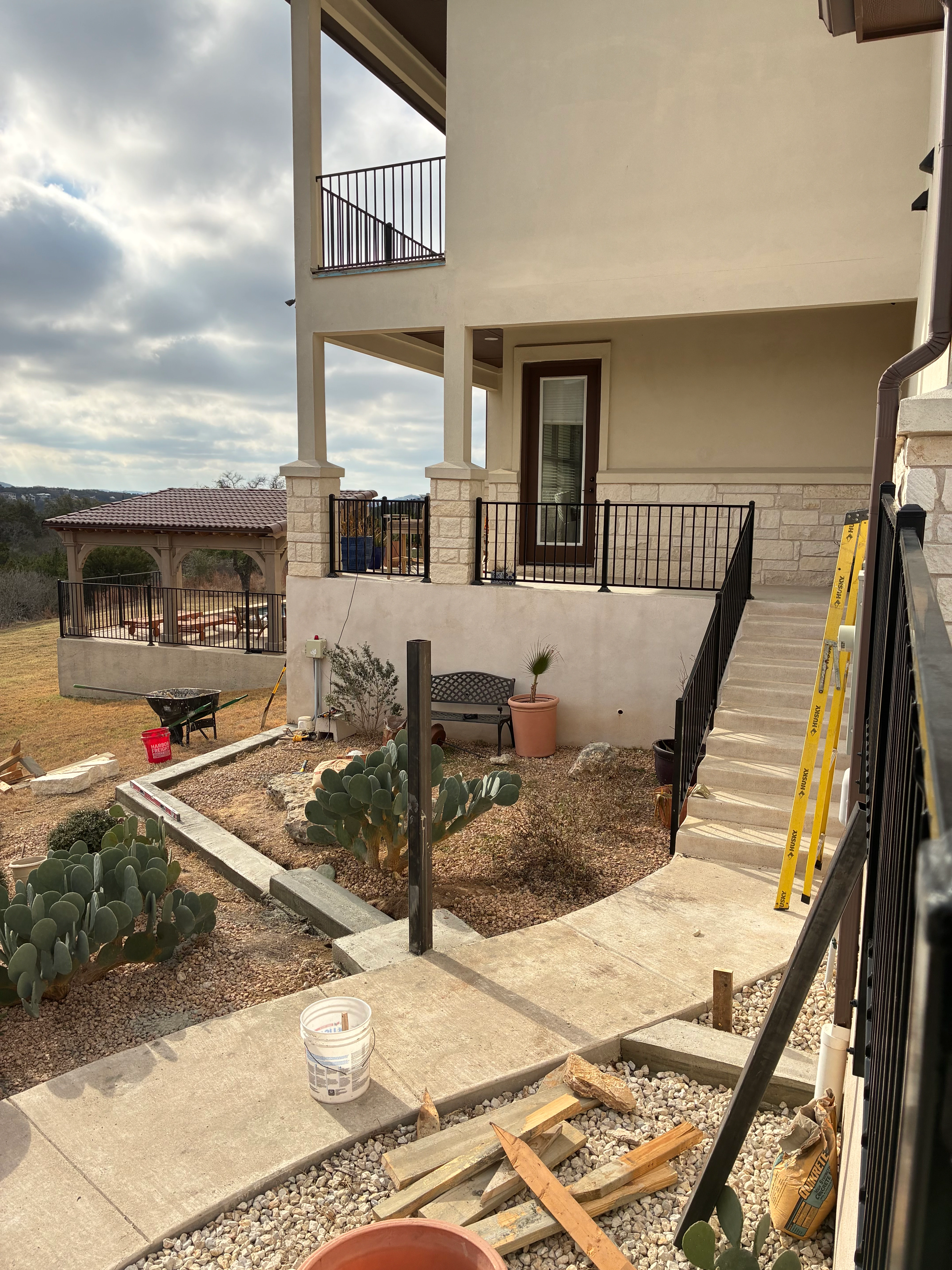 Wall before construction and finishing